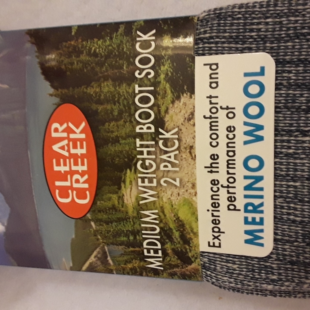 Clear Creek Merino Wool Brown Boot Socks 10-13